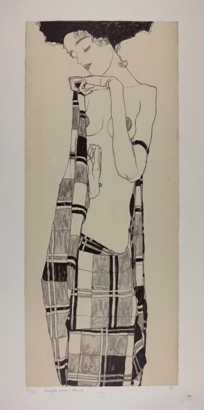 Egon SCHIELE (d’après) - Portrait de Gerti - Lithographie n° 40/40 2