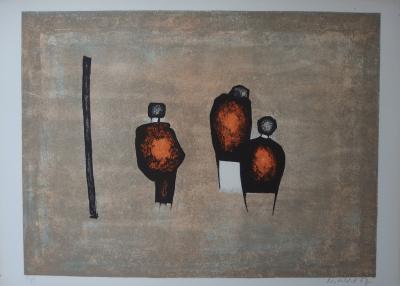 WITOLD-K - Trois personnages - Lithographie originale signée 2