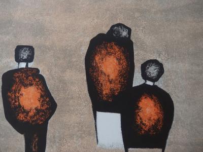 WITOLD-K - Trois personnages - Lithographie originale signée 2
