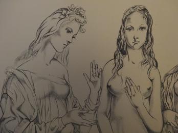 Tsuguharu FOUJITA - Les trois Graces, 1960, Lithographie originale 2