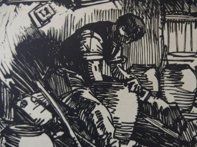 Mathurin MEHEUT - Le Potier en Bretagne, Bois gravé original 2