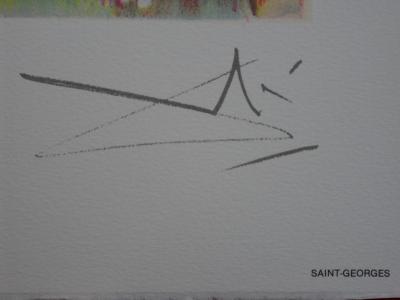Salvador DALI - Saint Georges et le Dragon, Lithographie originale signée 2