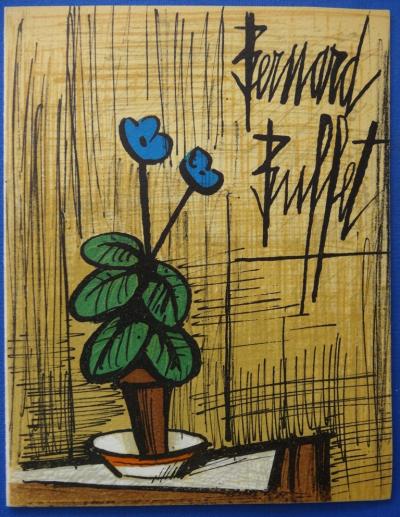 Bernard BUFFET - Petite primevère bleue, 1980 - Lithographie signée
