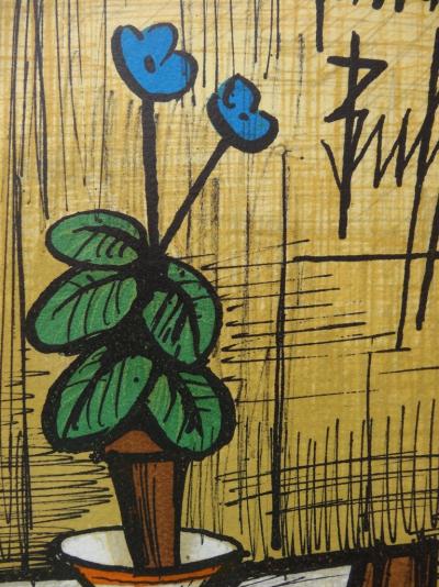 Bernard BUFFET - Petite primevère bleue, 1980 - Lithographie signée 2