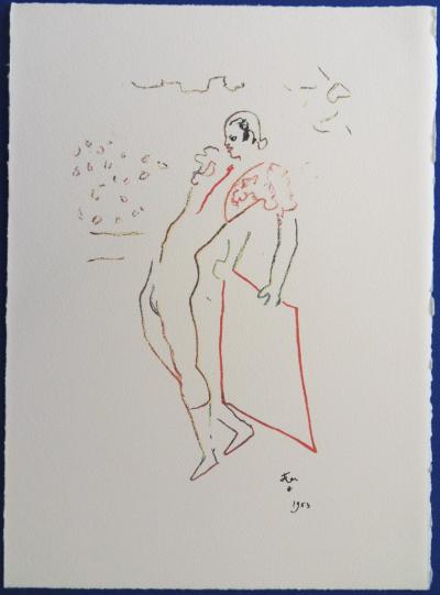 Jean COCTEAU : Le Toréador - Lithographie Signée, 1961 2