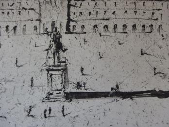 Salvador DALI - La grande Place des Vosges,  Gravure et aquatinte originale signée 2