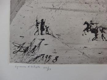 Salvador DALI - La grande Place des Vosges,  Gravure et aquatinte originale signée 2