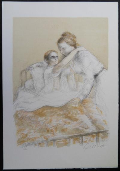 Lucien Philippe MORETTI - L’amour maternel, Lithographie originale signée 2