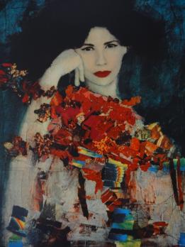 Juan CASTILLA (1936-) - La contemplative, Lithographie originale signée 2