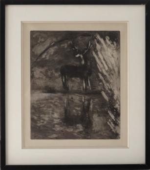 Marc CHAGALL (1887-1958) - Le cerf se voyant dans l’eau, 1952, Gravure originale 2
