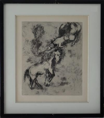Marc CHAGALL (1887-1958) - Le cheval et l’âne, 1952, Gravure originale signée 2