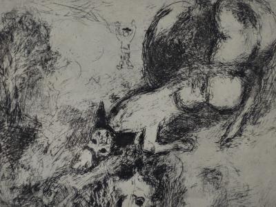Marc CHAGALL (1887-1958) - Le cheval et l’âne, 1952, Gravure originale signée 2