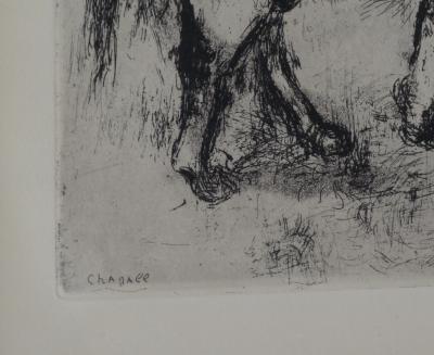 Marc CHAGALL (1887-1958) - Le cheval et l’âne, 1952, Gravure originale signée 2