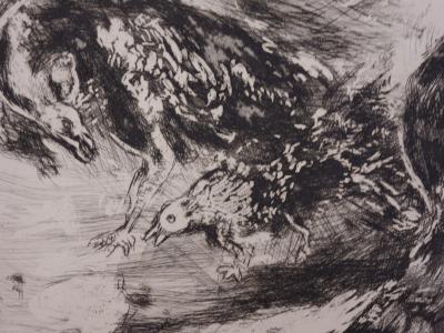 Marc CHAGALL - Le geai paré des plumes du paon, 1952, Original engraving 2