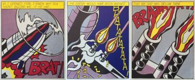 Roy LICHTENSTEIN (d’après) - Triptyque : As I opened fire, 1964, 3 lithographies offset