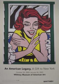 Roy LICHTENSTEIN - Girl in the window, 1963, Affiche de 2002 2