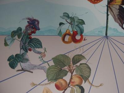 Salvador DALI - Flordali II, La rose papillon, 1981 - Lithographie originale signée 2