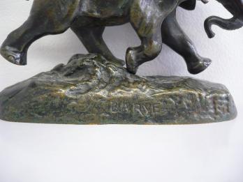 Antoine-Louis BARYE (1796-1875) - Éléphant du Sénégal, Bronze signé 2