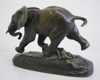 Antoine-Louis BARYE (1796-1875) - Éléphant du Sénégal, Bronze signé 2
