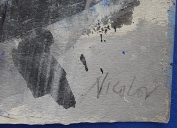 Nicolas NICOLOV - L’espace, Acrylique et gouache signée 2