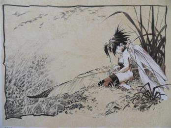 Régis LOISEL - La Fée Clochette avec une plume, lithographie signée 2
