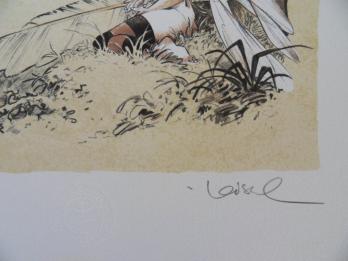 Régis LOISEL - La Fée Clochette avec une plume, lithographie signée 2