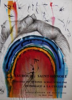 Salvador DALI - Festival des vitrines Mai 1968, Rare affiche originale 2