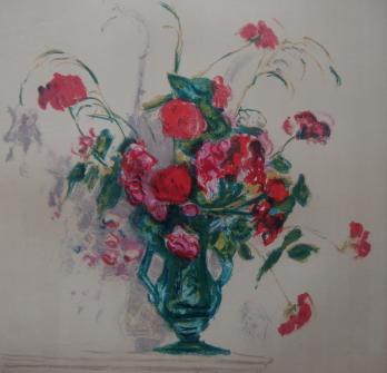 Albert MARQUET - Bouquet rouge et vert, Affiche lithographique, 1962 2