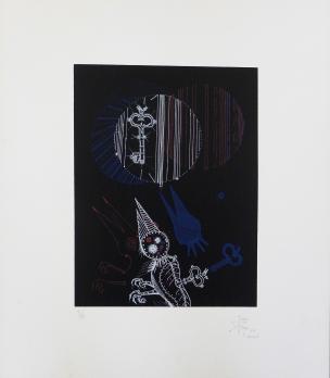 Joan PONÇ - Pajaro mecanico, 1973, Lithographie originale, signée et numérotée 2