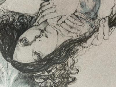 Tsuguharu FOUJITA - Mère et fille, 1964, Lithographie originale signée 2