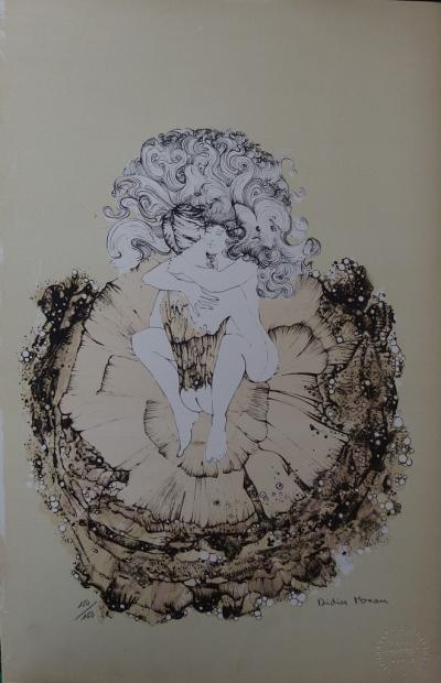 Didier MOREAU - Fleur sensuelle, Lithographie originale 2
