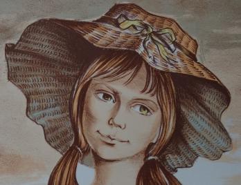 Michel VIOT - Jeune fille aux moineaux, Lithographie originale 2