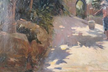 Louis DUMOULIN (1860-1924) - Porteur d’eau en Indochine, Huile sur toile signée 2