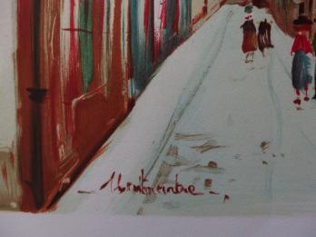 Maurice UTRILLO - Rue à Montmartre, lithographie signée 2