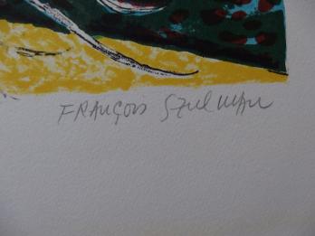 François SZULMAN - Bord de la Seine à Paris, Lithographie signée 2