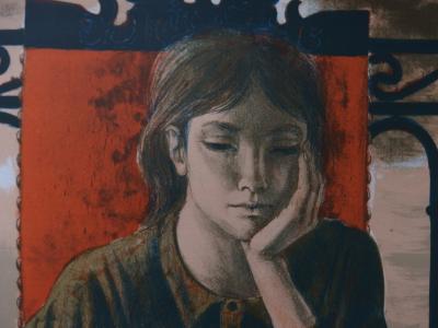Jean-Pierre ALAUX - Liseuse endormie - Lithographie originale 2