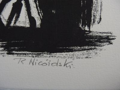 Robert NICOÏDSKI - Jeune femme masquée dans le miroir - Lithographie originale 2