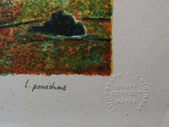 Lucien POUEDRAS - Les travaux du vendredi saint, Lithographie originale signée 2