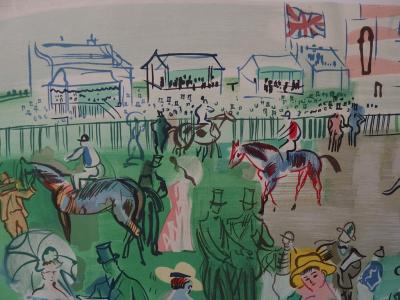 Raoul DUFY - Champ de courses Epsom, Lithographie signée 2