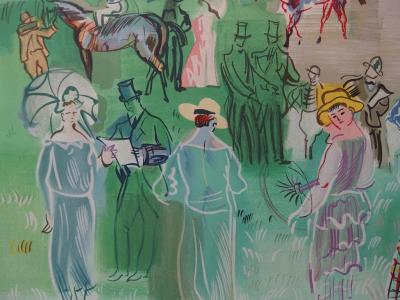 Raoul DUFY - Champ de courses Epsom, Lithographie signée 2