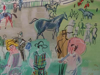 Raoul DUFY - Champ de courses Epsom, Lithographie signée 2