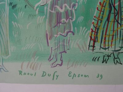 Raoul DUFY - Champ de courses Epsom, Lithographie signée 2