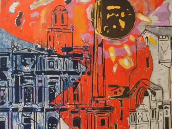 André MARCHAND - Soleil sur Arles, 1965, Lithographie signée 2