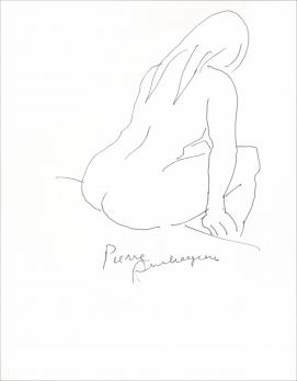 Pierre AMBROGIANI - Femme nue, Dessin original signé 2