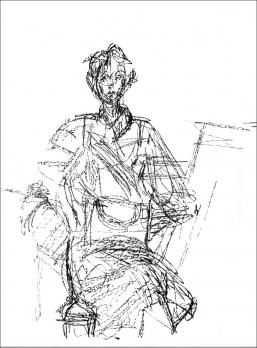 Alberto GIACOMETTI - Femme à l’atelier, 1961, Lithographie 2