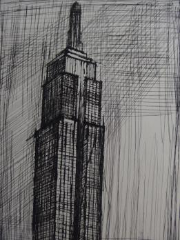 Bernard BUFFET - The Empire State Building, 1959, original signed