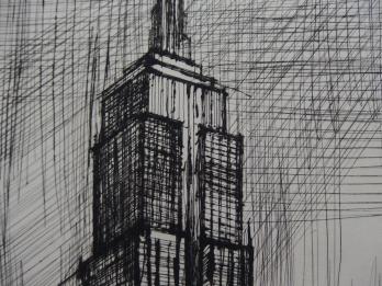 Bernard BUFFET - The Empire State Building, 1959, original signed
