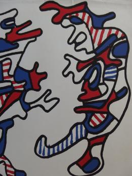 Jean DUBUFFET - Deux personnages, 1970, Affiche lithographique originale 2