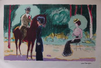 Kees VAN DONGEN - Rencontre au Bois, Lithographie originale signée 2