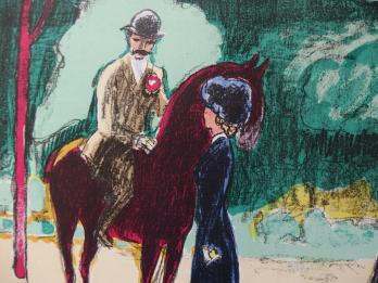 Kees VAN DONGEN - Rencontre au Bois, Lithographie originale signée 2